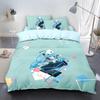 Miku Duvet Cover Set with Pillowcases 50x75cm Multiple Sizes Japanese Manga Hatsune Miku Bedding Set for Adult Kids Adult