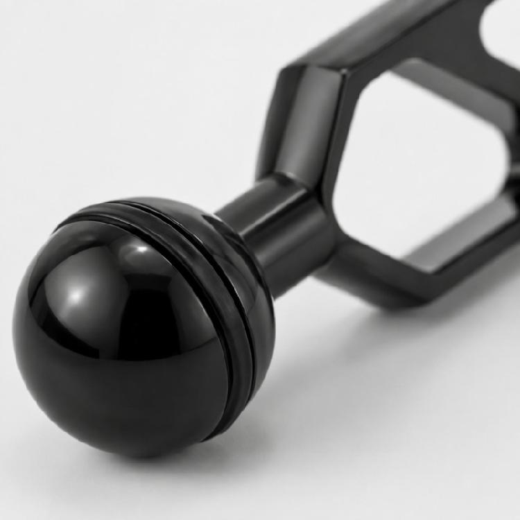 Open-Frame Camera Light Extension Arm, 1in Double-Ball Aluminum Alloy Rigs Connector for Positioning Underwater, Strobe, and Video Lights