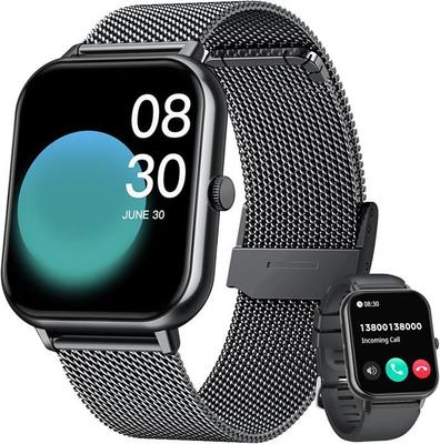 Men's Fitness Smartwatch: 1.83" Full Screen Watch With Bluetooth Call 100+ Sport Mode Heart Rate Monitor