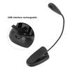 Clip On Light Black 9 Level 7 Lamps Foldable Flexible Gooseneck USB Rechargeable LED Clip Table Reading Lamp