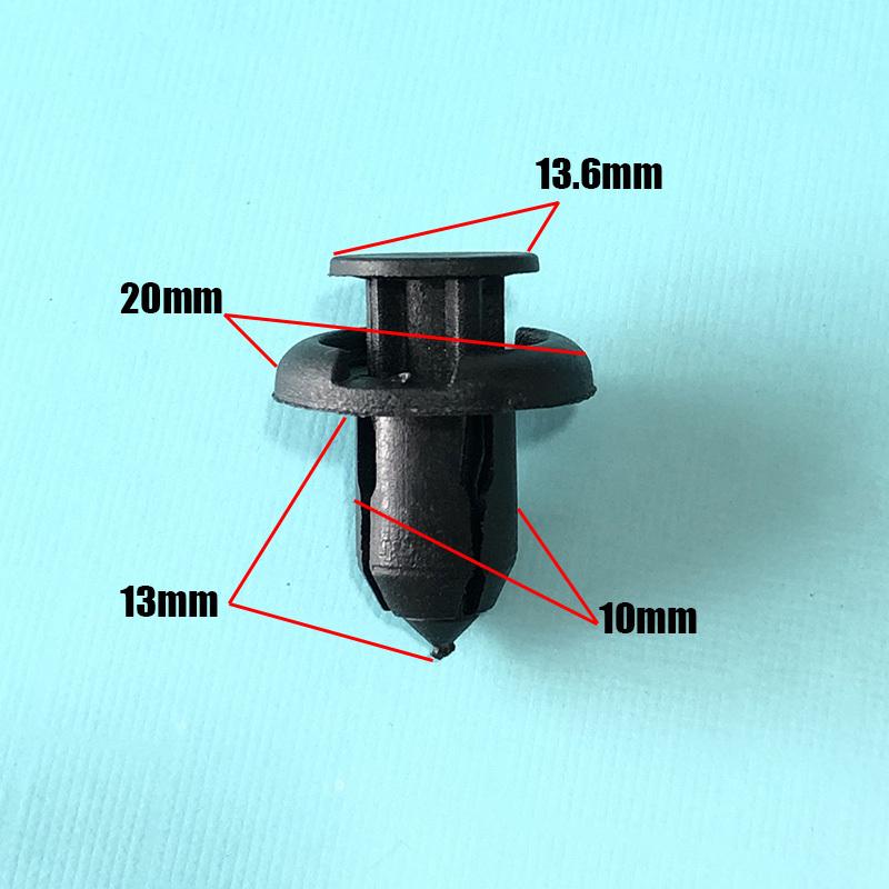 30/50Pcs 10mm Hole Car Bumper Fender Plastic Push Rivets Fastener Clips For Honda Acura Black Car Styling 91503-SZ3-003