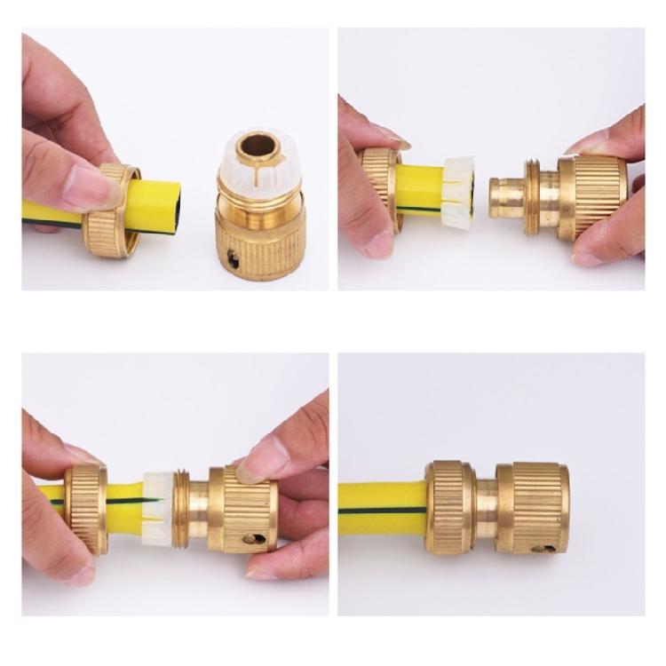Reliable Brass Garden Hose Quick Release Connectors (2 Pairs) Smooth and Effortless