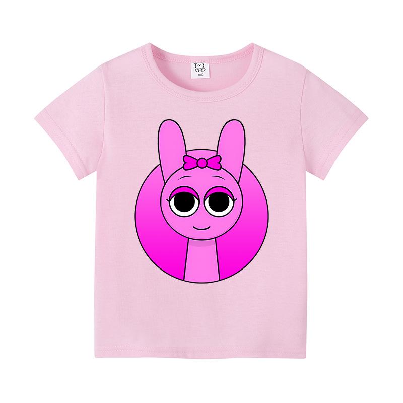 Sprunkis Boys Girls Child T Shirt Clothes Tops Children's Clothing Summer Cute Cotton Short Sleeve Tee New Kids Birthday Gifts