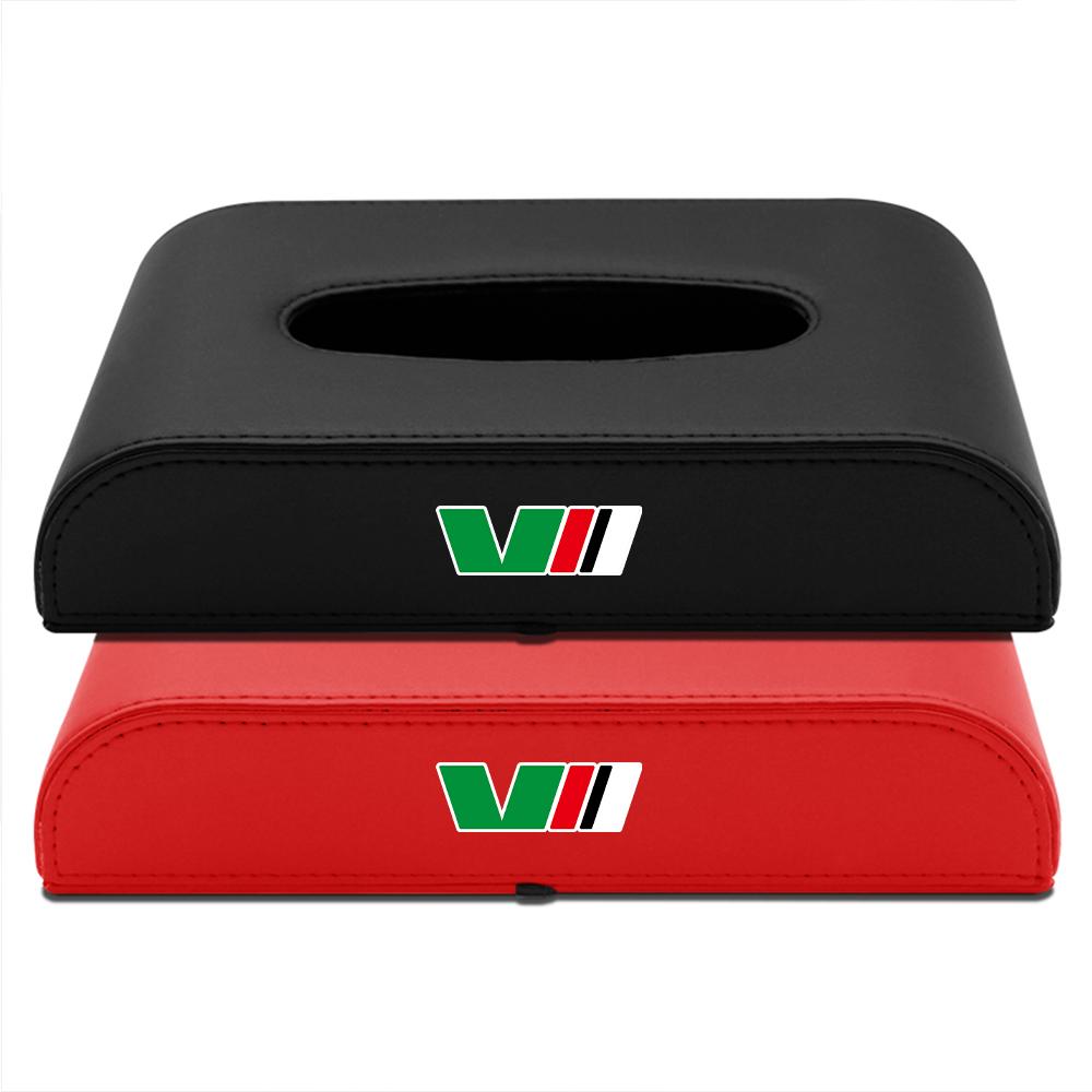 zbfwl3 1PC PU Leather Tissue Box Car Tissue Box Interior Storage Box For Skoda Kodiaq Octavia 2 3 Yeti Karoq Rapid Fabia S A5 Kamiq VII