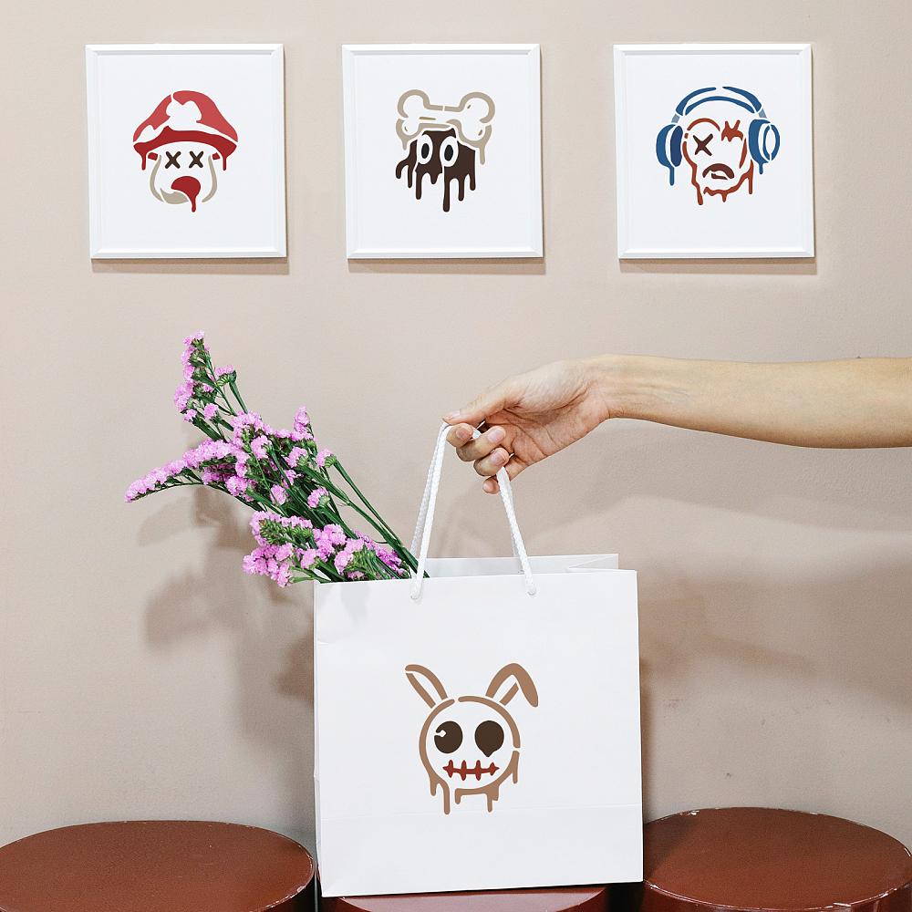 9Pcs 9 Styles PET Hollow Out Drawing Painting Stencils for DIY Scrapbook Photo Album Mixed Shapes 150x150mm 9 styles 1pc/style 9pcs/set.