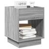 Nightstand with Infinity LED Gray Sonoma 40x40x50 cm