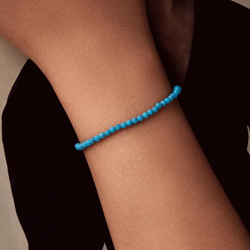 Silver Bracelet with Blue Crystals, Silver 925