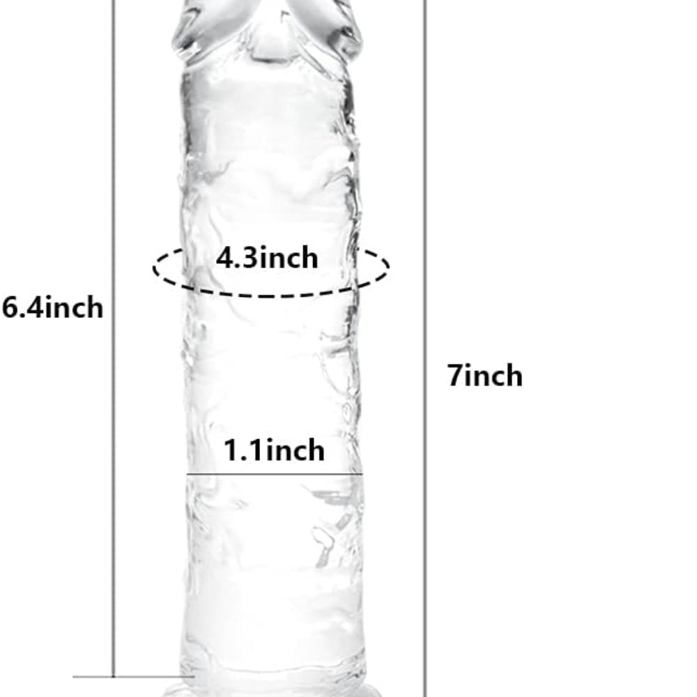 Small Realistic Dildo, Soft Lifelike Beginner Sex Toy Thin Penis Clear with Strong Suction Cup, Adult Life Like Sex Anal Cute Toys & Games