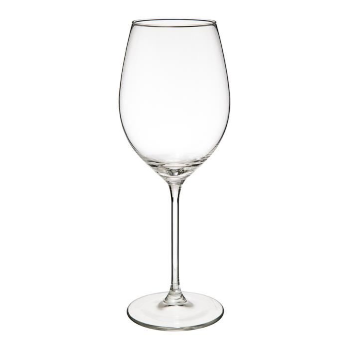 Verres à vin - EDM - 41 cl - Lot de 6 - Verre à pied - Compatible lave-vaisselle