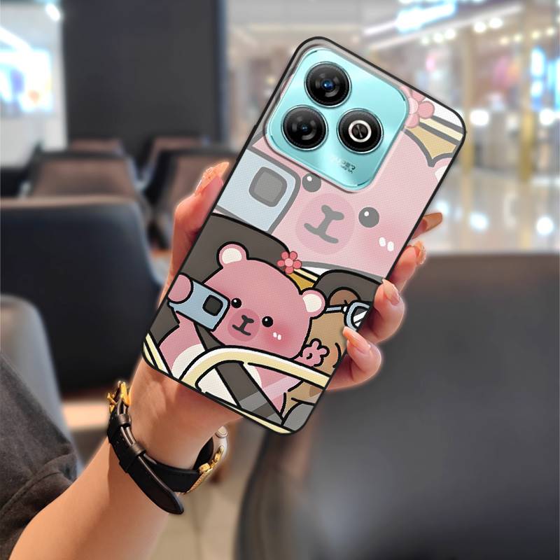 Graffiti Anti-dust Phone Case For ZTE Blade A75 4G/Z2359 TPU Couple Anti-knock Cartoon Protective Silicone Cute Durable