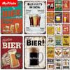 Retro Drink Bier Beer Metal Sign Vintage Plaque Tin Sign Plate Wall Decor For Bar Club Man Cave Bar Plate Drinking Poster Custom