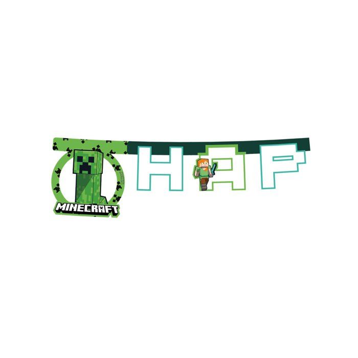 Guirlande - PROCOS - Minecraft - 2 m - Vert - Enfant - Mixte