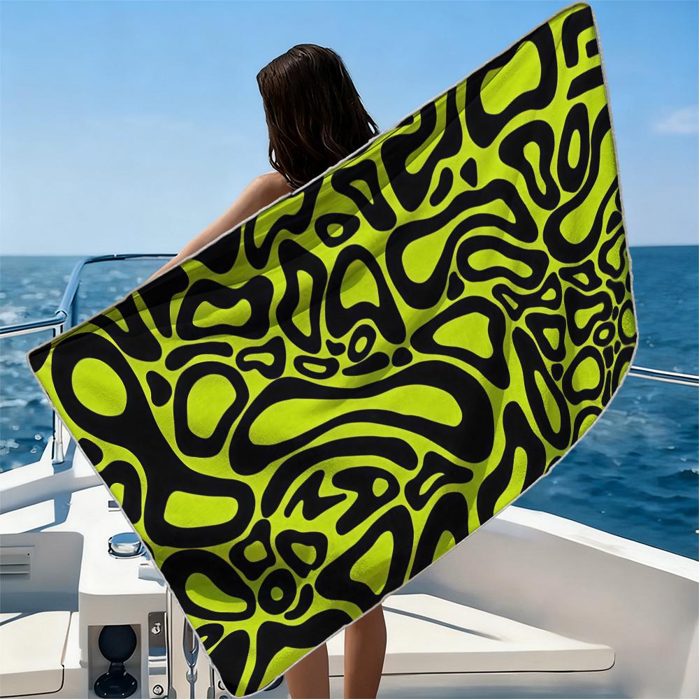 Navy Shell OutlineBeach Towel Ultra-fine Fiber Quick Drying Absorbent Beach Swimming Vacationvacation Essentials Gifts