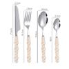 4Pcs Fashion Pearl Handle Cutlery Set Creativity Stainless Steel Knife Fork Western Steak Tableware  Table Decor Gifts