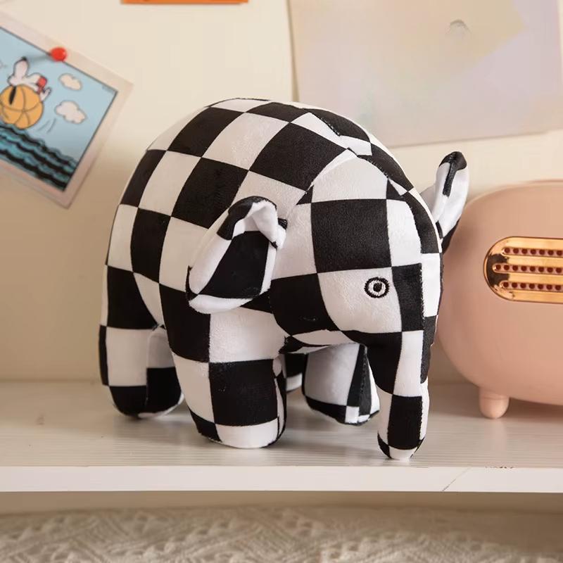 Cute Anime Elmer Elephant Figure Plush Toy Stuffed Cartoon Bear Snake Dolls Soft Animals Pillow for Kids Xmas Halloween Gifts