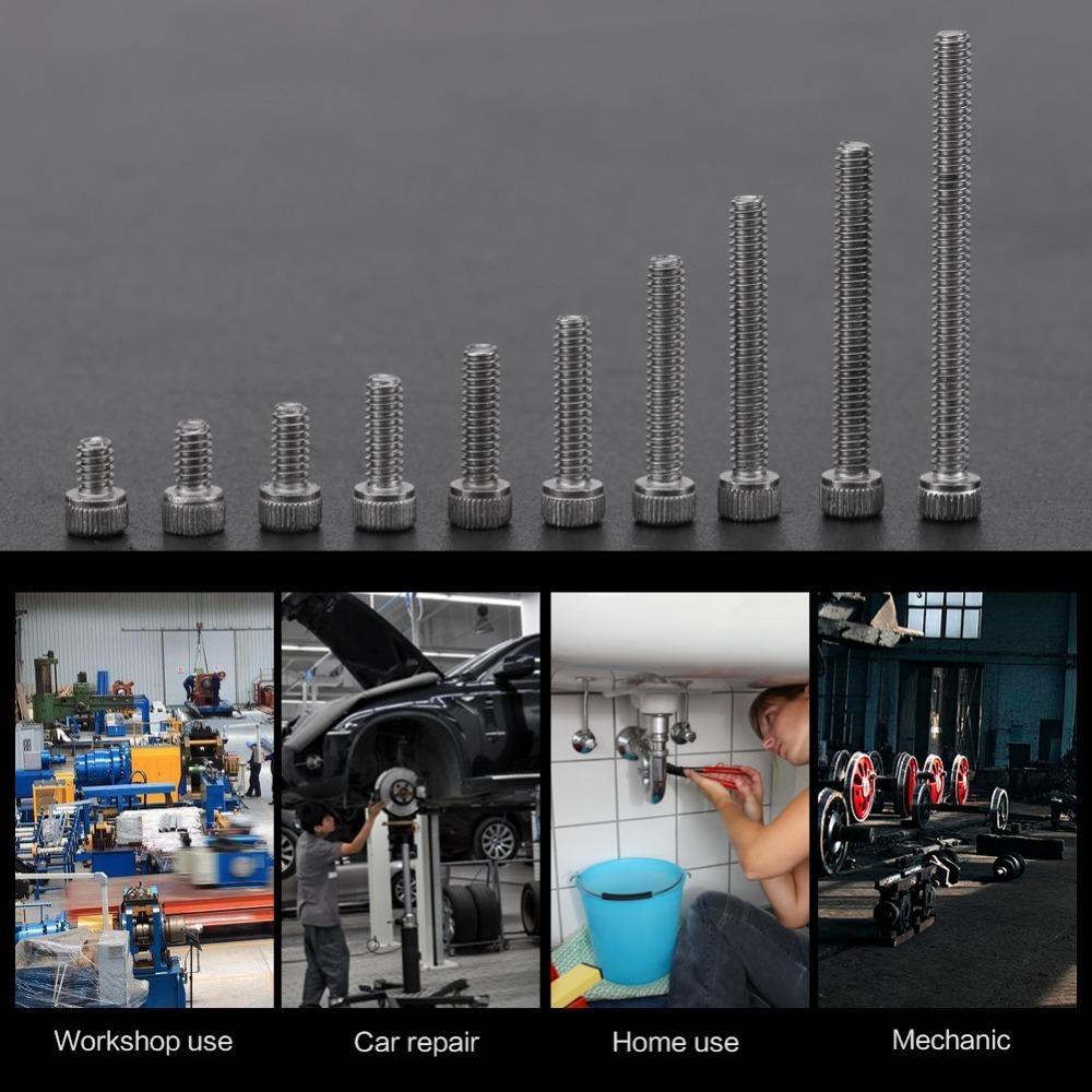 150pcs Stainless Steel Socket Head Cap Screws 9 Sizes Assortment Screw Assortment Set  Industrial
