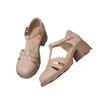 2025 summer new leather soft-soled bag head Roman sandals Mary women's shoes with skirts and pants look good and light