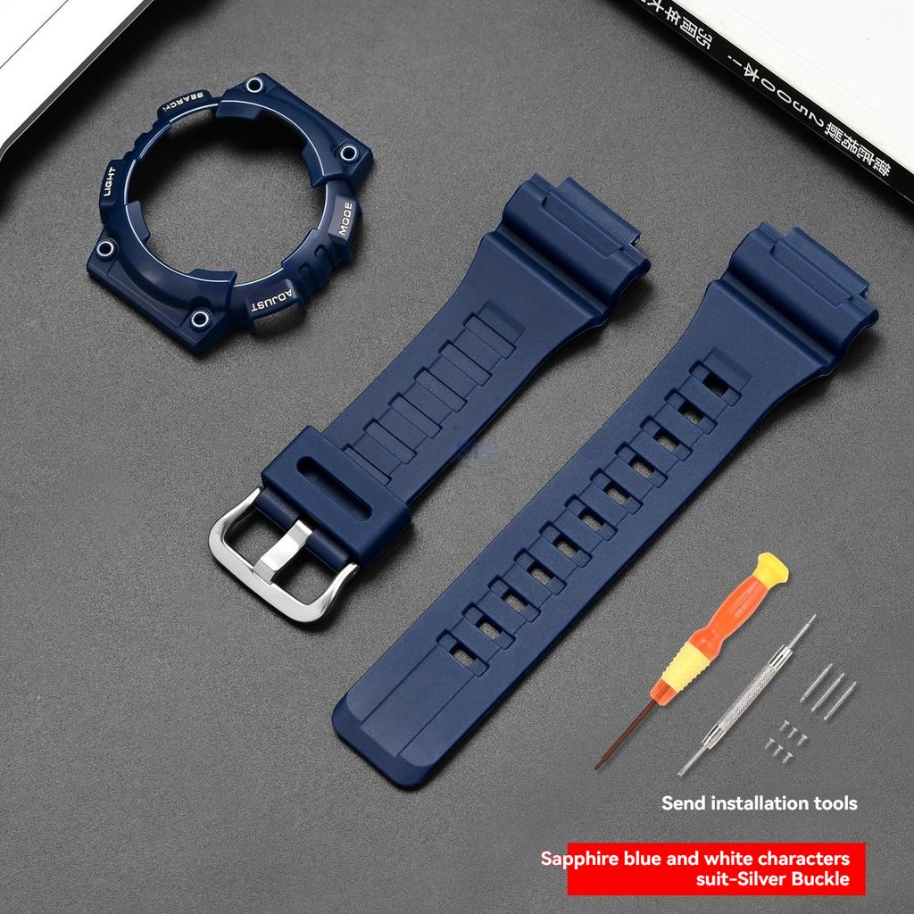 Para Casio AQ-S810 AQ-S810W AQS810WC WC-5208 Correa + Caja Reloj Deportivo Resistente al Agua Juego de Correa y Bisel Pulsera de Goma Resina Caja