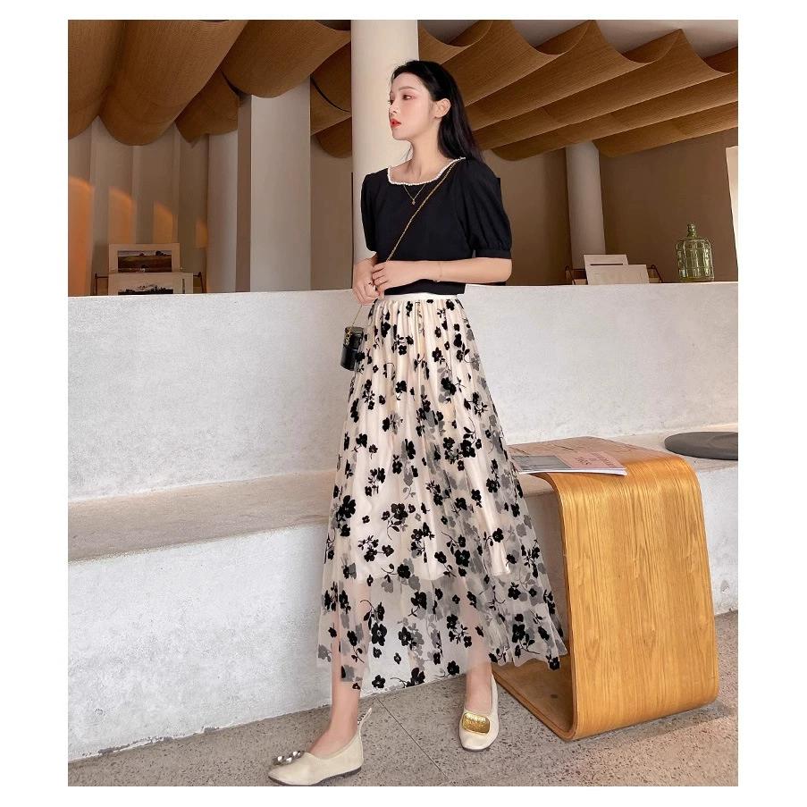 Mesh Skirt, Women's Summer Big Swing Skirt, Thin Veil Skirt, Hanging Feeling Skirt, Covering The Hips and Showing Off Thinness