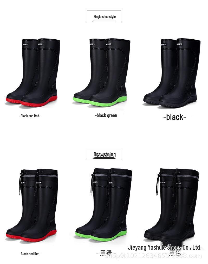 

Мужские водонепроницаемые нескользящие резиновые сапоги с высоким голенищем и манжетами Size 41