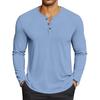 Men's Casual Solid-Color Oversized  Long-Sleeve Top