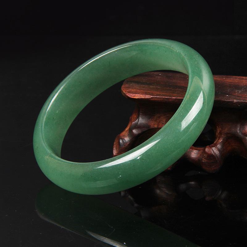 

Подлинный браслет из авентурина из Синьцзяна класса А - Браслет с различными зелеными оттенками