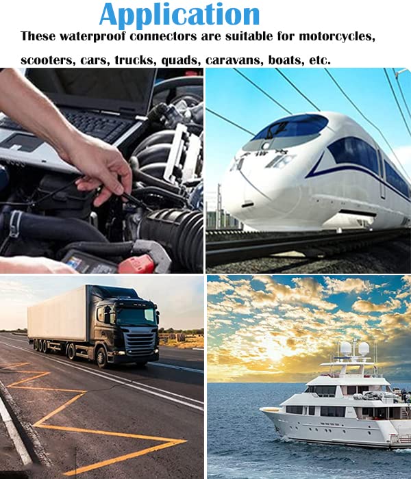 CESFONJER DT Connector, 2 Pin Way Seal Gray Male and Female Automatic Waterproof Electrical