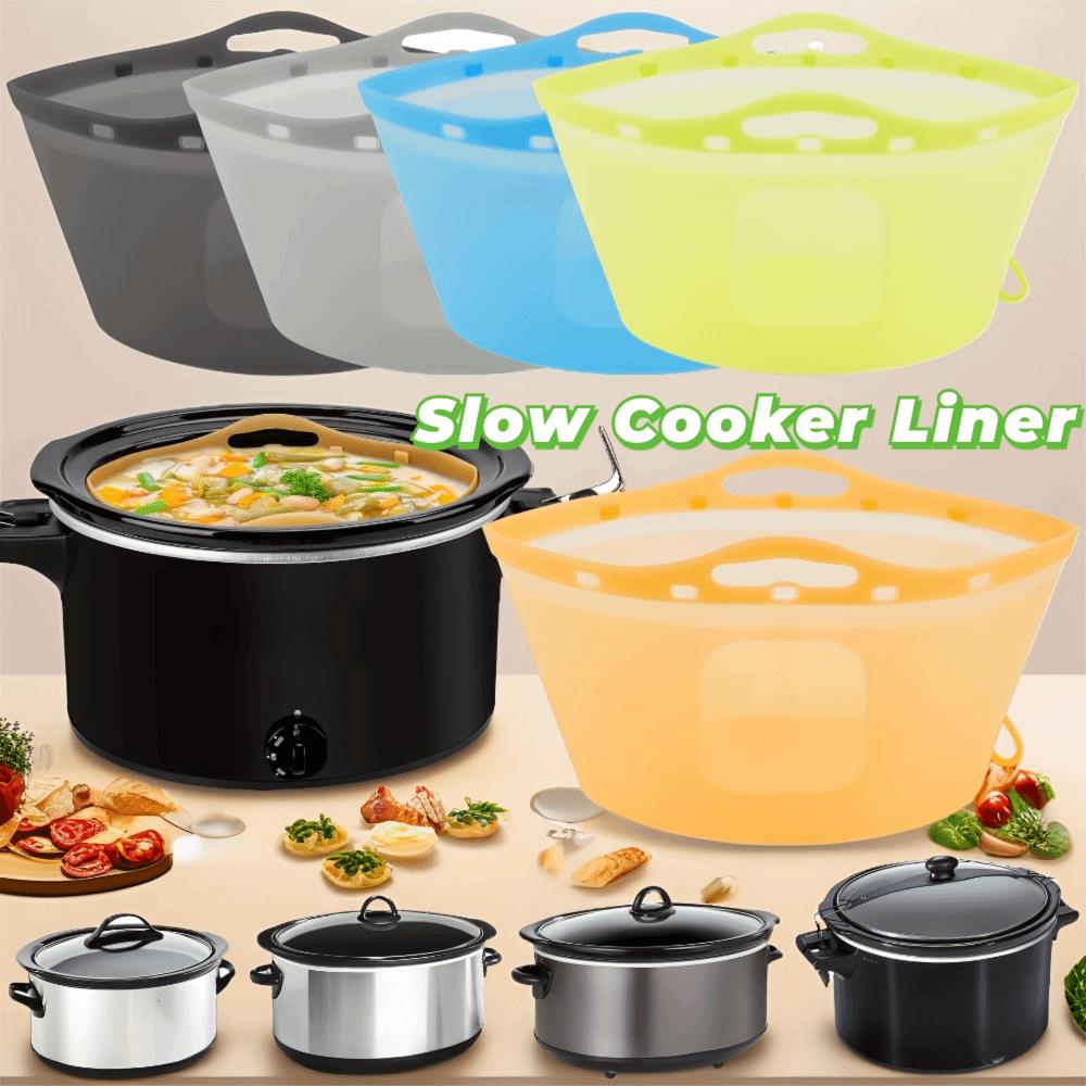 Leak-proof Silicone Slow Cooker Liner Hear-Resistant Slow Cooking Pot Liner  For  6-10 QT Pot