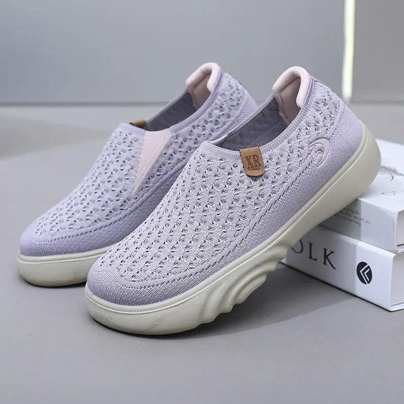 Fashion Women Fashion Casual Sneakers Lightweight Slip on Sport Shoes Woman  New Breathable Soft Soles Non-slip Walking Shoes 2024