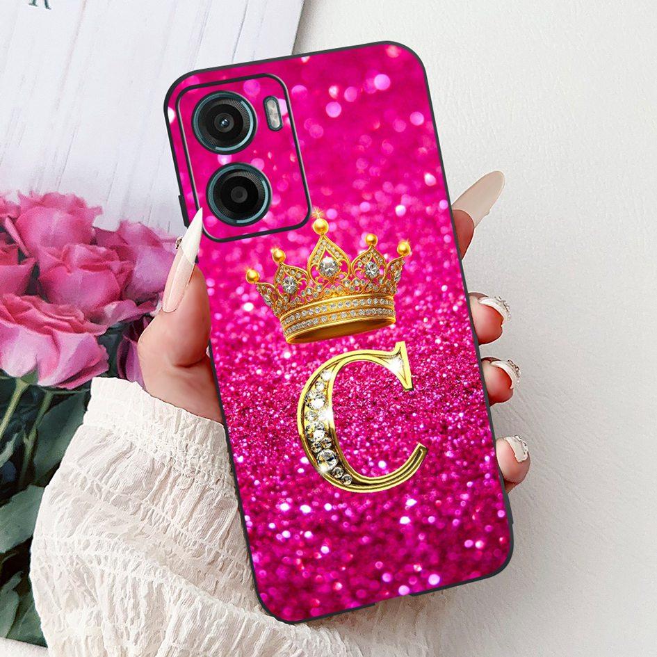 For Motorola Moto G05 Case Moto E15 Cover Fashion Initial Letters Black Silicone Soft Cover For MotoG05 G 05 MotoE15 E 15 Bumper