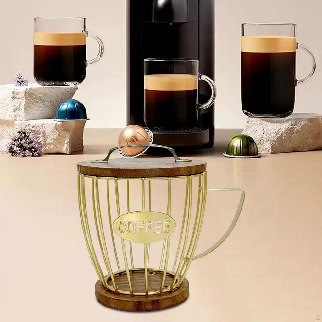 Kaffekapselhållare Kapselkorg Organiserare för Bartillbehör Skrivbord