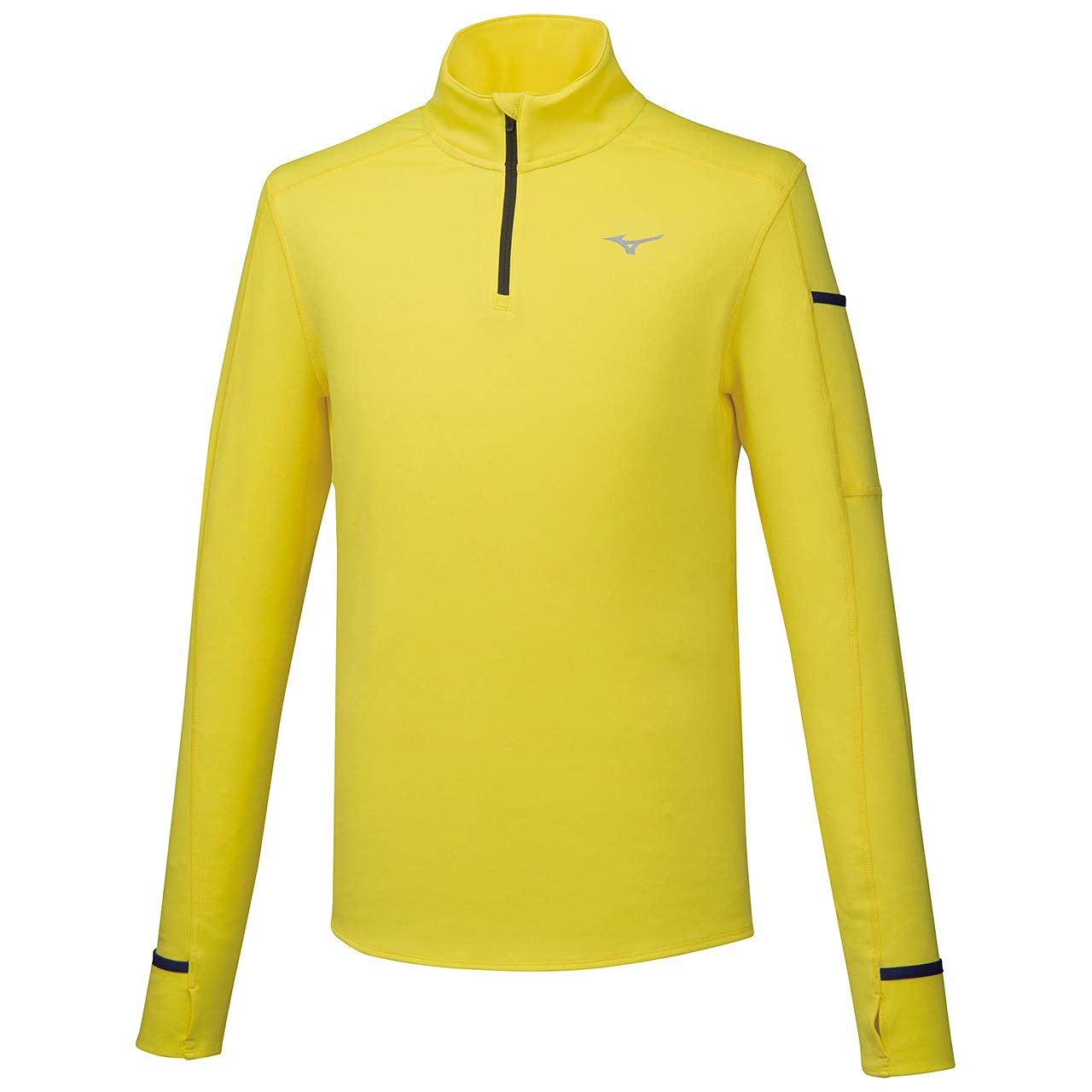 

Mizuno Stretch Fleece Running Shirt Blazing XL Men s J2MC9511, Yellow,