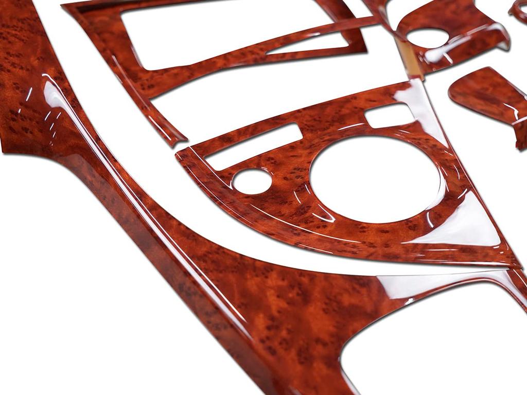 ZVW 30 Interior Brown Wood Grain TRISTAR'S [Prius Series] Panel, 19-Piece Set,