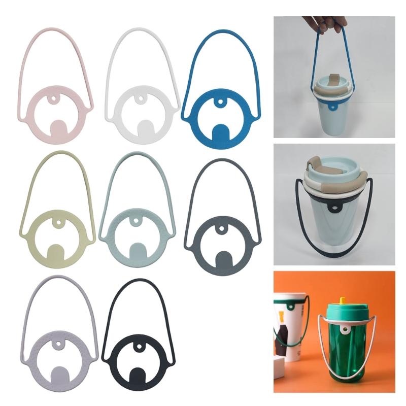 Silicone Cup Handle Silicone Water Bottle Handle Silicone Cup Sleeve Portable Drink Holder for Office School Outdoor Use