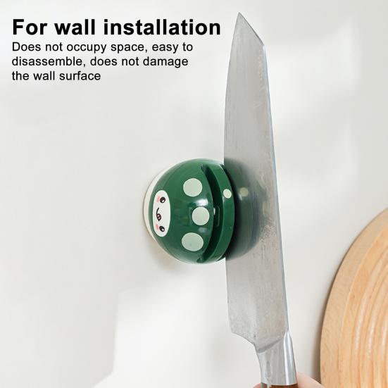 Cartoon Suction Cup Knife Sharpener with Tungsten Steel Blades Portable Non-Slip Knife Sharpener for Kitchen Knives Scissors Easy-to-Use Kitchen