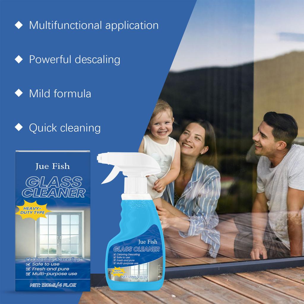 Jue-fish Multi-purpose Glass Cleaner Spray For Household Streak-free Shine 120ml