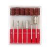 12pcs Set Nail Drill Bits Nail File Cuticle Cutter Tips Clean Buff Sander Manicure Nail Sanding Bands DIY Manicure Tool