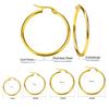 Gold Stainless Steel Hoop Earrings For Women Men Big/Small Circle Round Ear Jewelry Bijoux Acier Inoxidable E18110