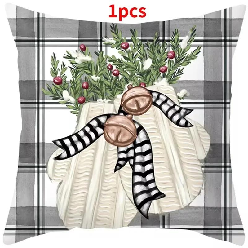 45cm Merry Christmas Cushion Cover Pillowcase 2025 Christmas Decorations for Home Ornament New Year Christmas Decor 2025 Noel