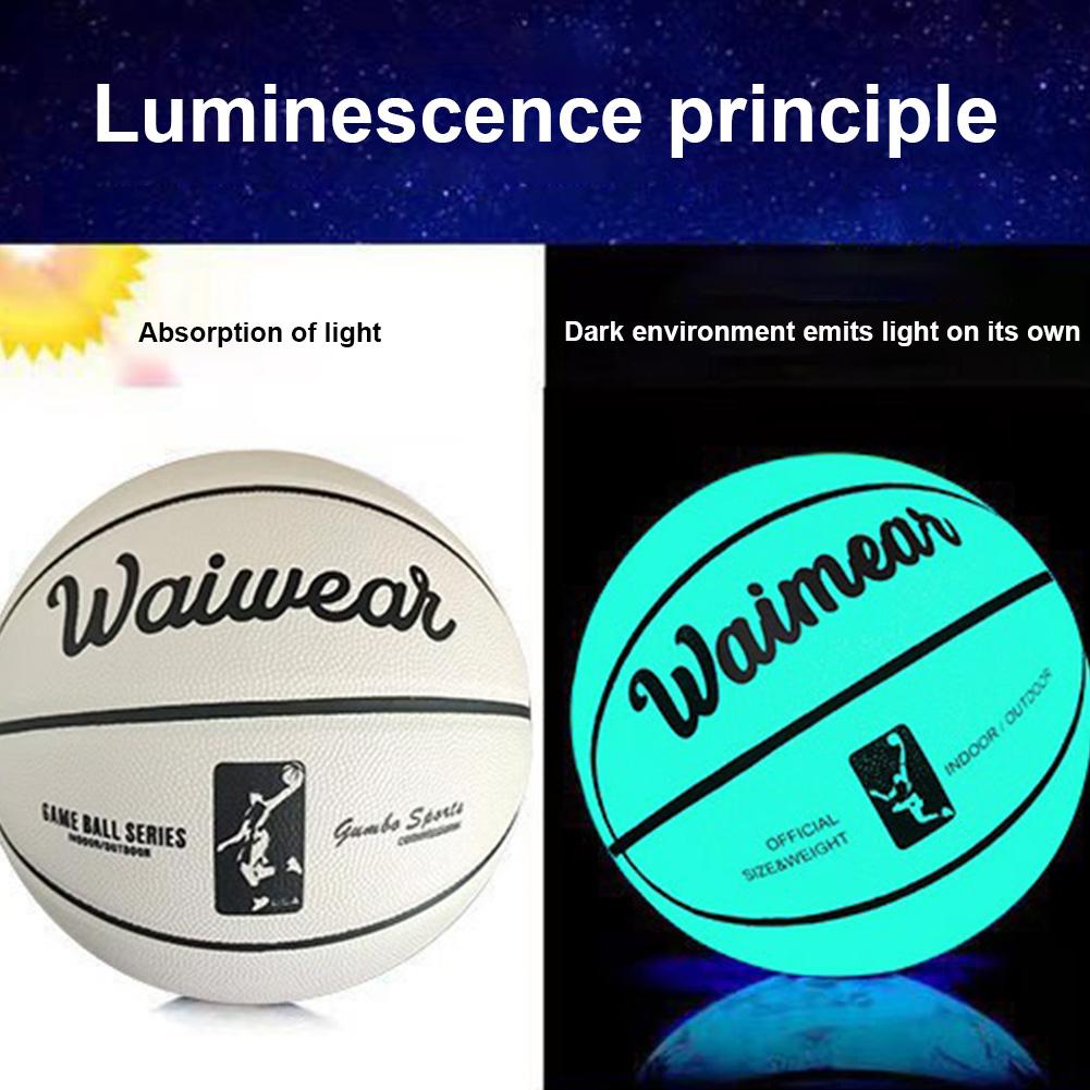 Glow In The Dark Basketball Size 7 Luminous Basketball Cool Street Basketball Ball for Night Game