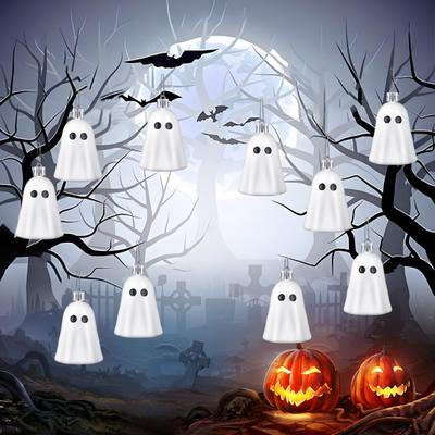 Yousheng Halloween Hanging Ghost Ornaments Cute Pink White Ghost Halloween Tree Decor Mini Ghost Decoration for Home Party Decor