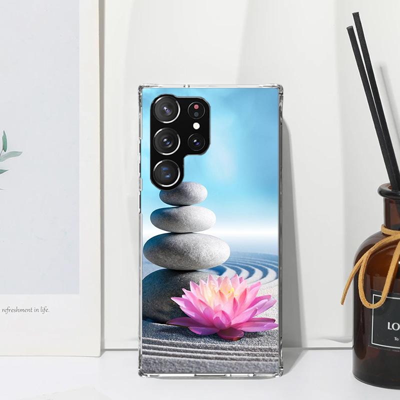 Lotus Blue White Flowers Phone Case For Samsung Galaxy S26 S25 Edge S24 FE S23 S22 Ultra S21 Plus S20 + Art Fundas Back Cover Ga