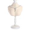 Sturdy Lint Covered Necklace Bust Portable Jewelry Organization Home Accessory Necklace Display Rack Decoration