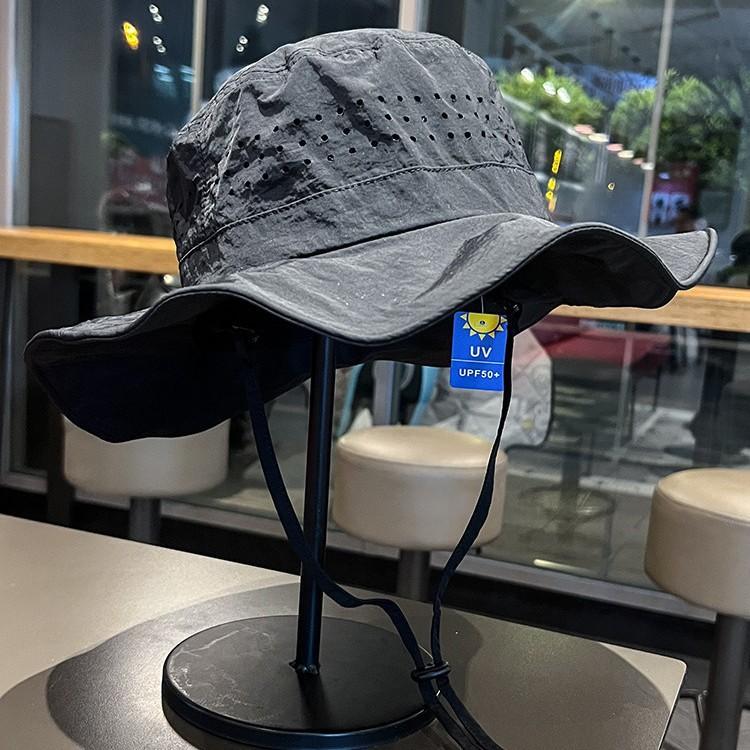 Big Head Circumference Bucket Hat Men's and Women's Summer Quick-drying Mesh Breathable Sunscreen Hat Simple Solid Color Outdoor Camping Mountaineerin