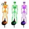 Dekorative Friedhofs-Bodenstecker Solar-Skelett Gartenstecker-Licht, Halloween 3D Leuchtender Schädel Hof Gruselige Wegmarkierungen Deko mit LED, Wasserdicht