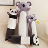 Panda Throw Pillow Long Panda Bear Doll Plush Toy Doll Cute Girl Bed To Accompany You To Sleep Lazy Super Soft