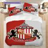Biancheria da letto con evoluzione dello stemma del Sunderland Football Club (1 * copripiumino + 2 * federa, senza nucleo) Set biancheria da letto piatto 2D Morbido e confortevole
