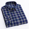 100% Cotton Plaid Shirts for Business Men Long Sleeve Quality Autumn Spring Male Casual