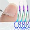 NEW Stainless Steel Cuticle Scissors Art Clippers Russian Nail Dead Skin Remover for Nails Curved Tip Scissor SPJ01