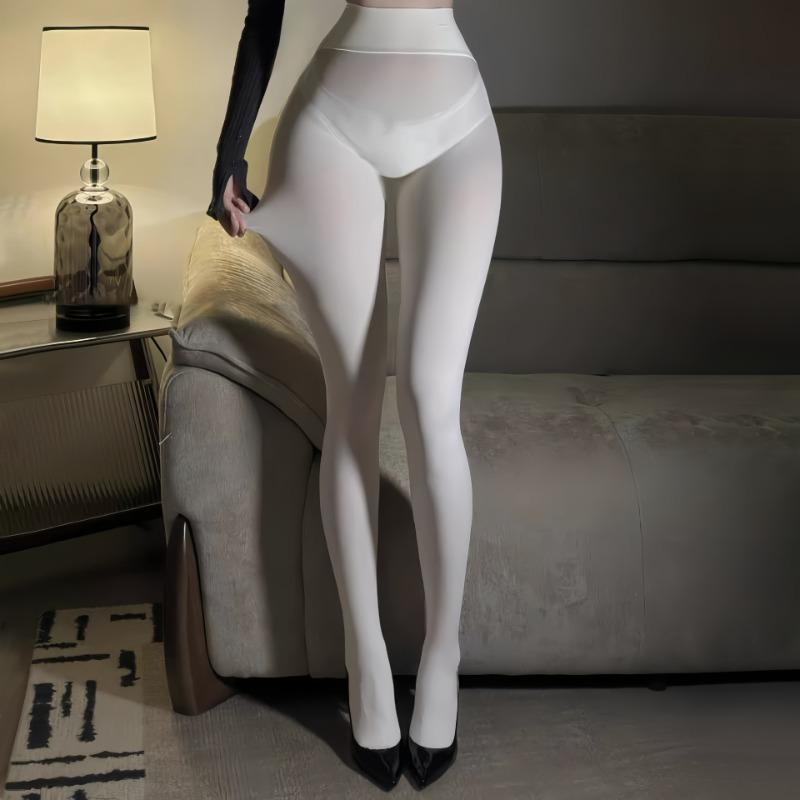 Sexy Women Seamless Deep Crotch Pantyhose Velvet Autumn Winter Legging Lycra Elastic Seethrough Shaping Ol Fashion Jk Ootd